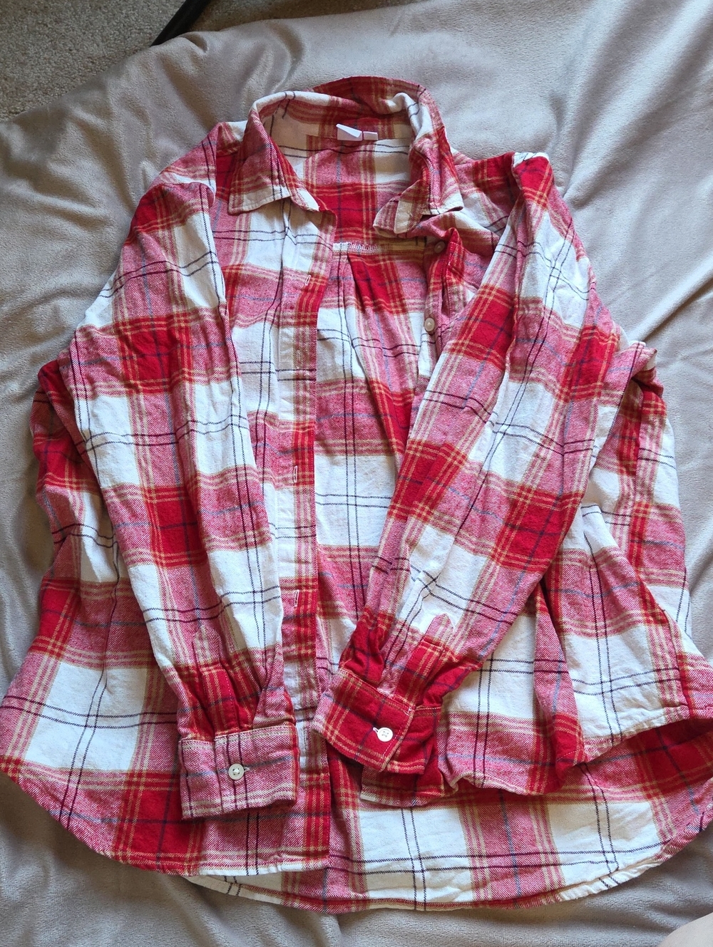 GAP Oversized Plaid Button Down